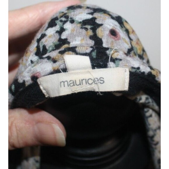 Maurices Top Women’s Large 0X Floral Long Sleeve V Neck Button Up Stretch Blouse - Picture 7 of 9